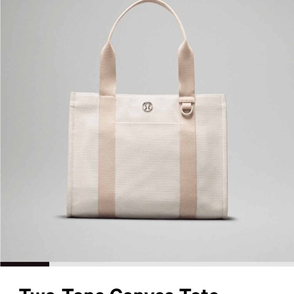Lululemon Athletica Cream and Tan Tote